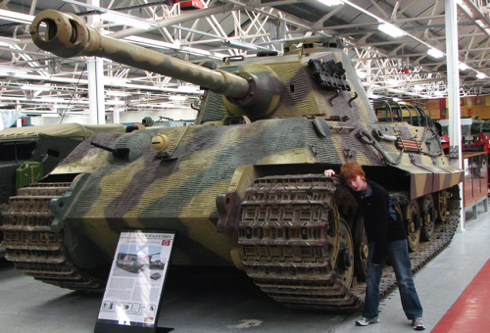 A Tiger II or King Tiger. I think that the Panzer I would almost get stuck between the links in its tracks!